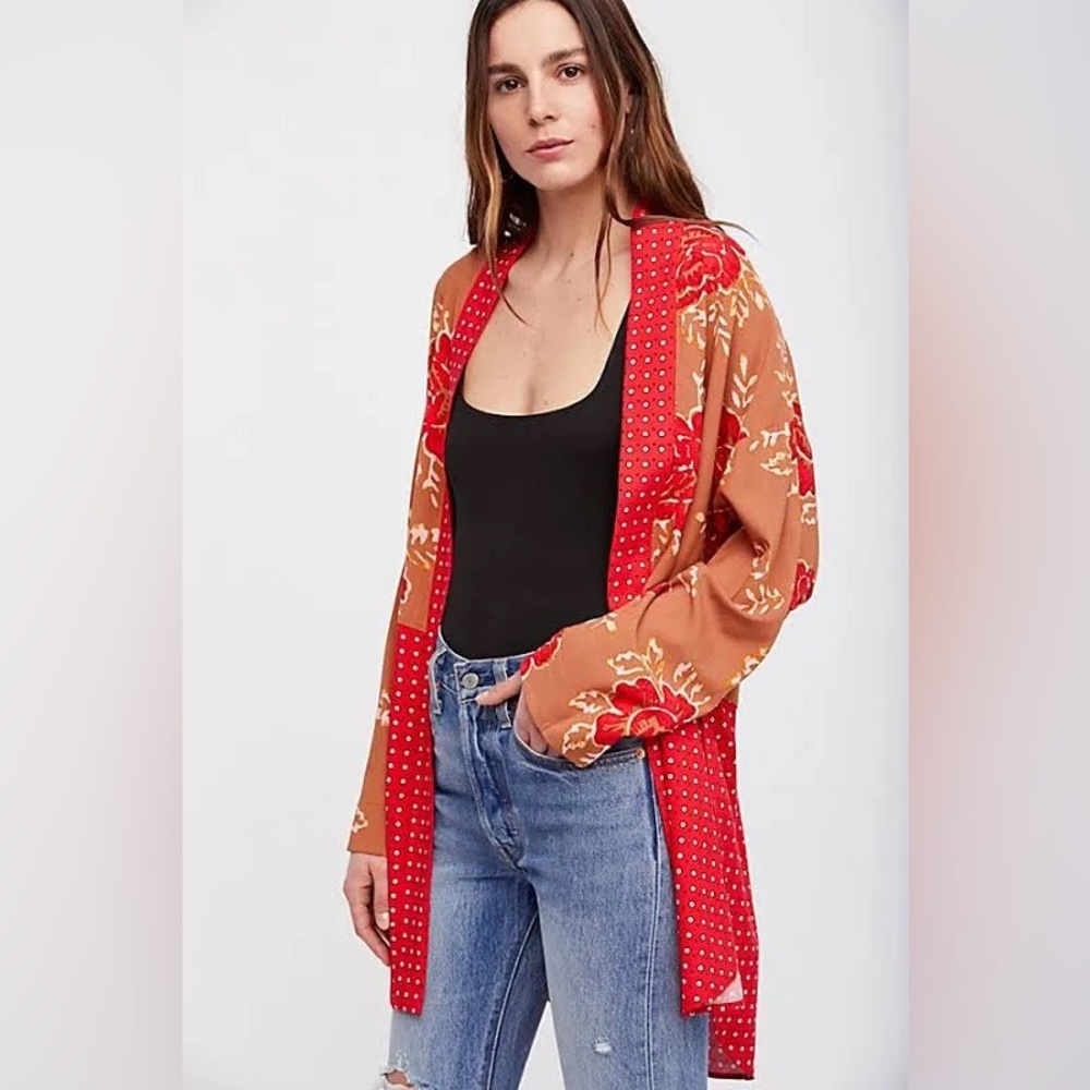 Free People | Small | Forget Me Knot Floral Print 100% Rayon Kimono OB776535